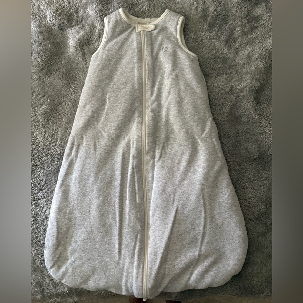 MORI Light Gray 1.5 Tog Zippered Sleep Sack 0-6 months